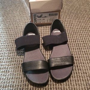 Classic black leather Camper sandals